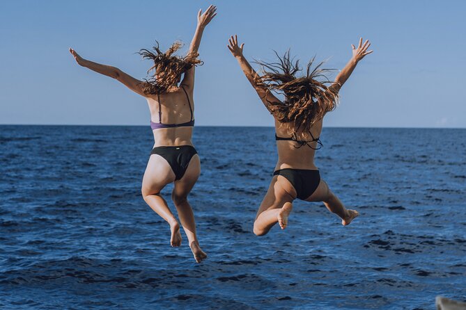4-in-1 • Gili Islands Snorkel & Sunset Half-day Catamaran Cruise - The floating beach club portion