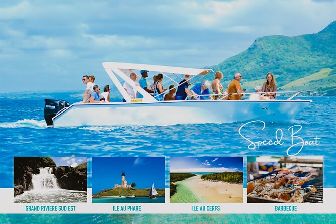 5 Islands Speedboat Cruise incl. Snorkeling in Blue Bay + Lunch at Ile aux Cerfs - Blue Bay Marine Park snorkeling