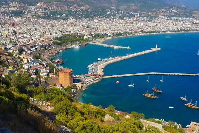 Alanya Catamaran Boat Tour with Sunbathing Swimming & Snorkelling - Swimming near Cleopatra Beach and beyond