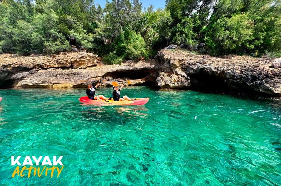 Alcudia: Kayak Tour with Snorkel & Sea Cave Swim - Paddling along the La Victoria reserve