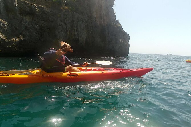 Amalfi Coast : Kayak-Snorkeling tour Pandora Cave & Hidden beach - Paddling past the Norman Tower and lemon terraces