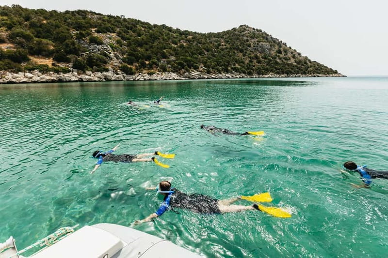 Athens, Nea Makri: Guided Small Group Snorkeling Boat Trip - Marathon Cape: the first hour in the water