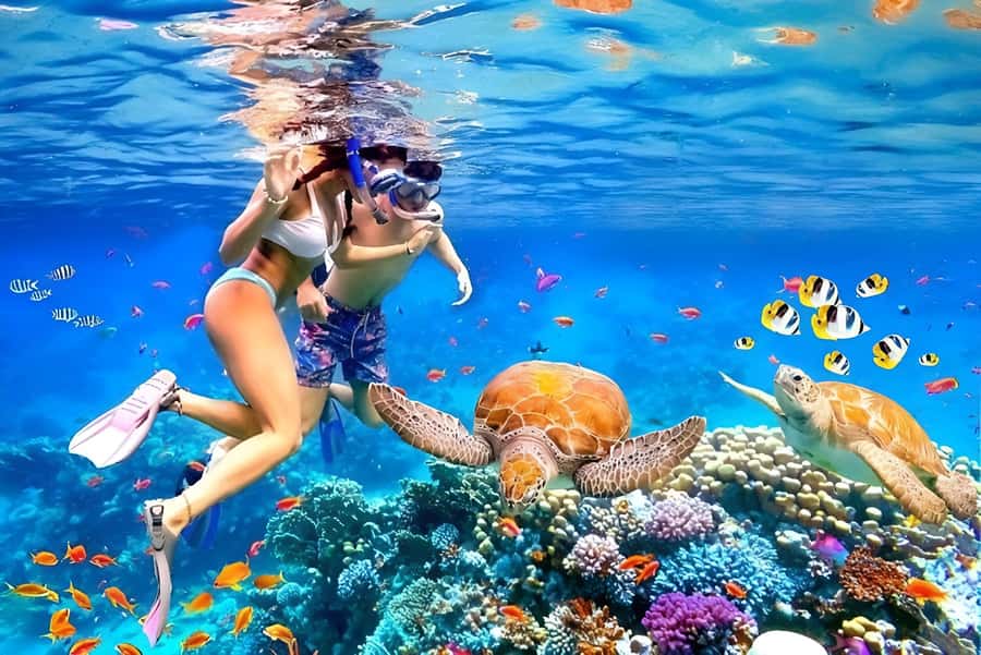 Bali: Snorkeling Blue Lagoon 2 Spot & Lunch optional Village - Blue Lagoon Bay: a calm start for first-time snorkelers