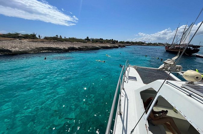 Banana Adventure Catamaran Shipwreck Snorkel and Turtle Swim - Searching for turtles at Tres Trapi