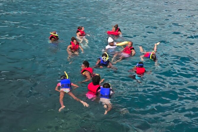 Barbados Glass Bottom Boat Cruise and Snorkeling - Swimming with turtles in Carlisle Bay