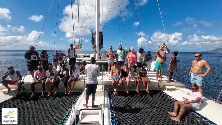 Basseterre: St Kitts 4-hour Catamaran Snorkel Cruise & Lunch - The sea-access cove and its reef life