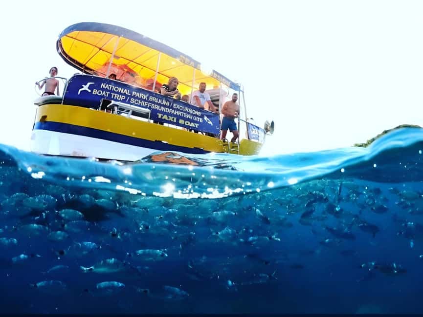 Boat Trip – Coastal Tour from Fažana to Pula and snorkelling - The secret stop: 1.5 hours for swimming and snorkeling