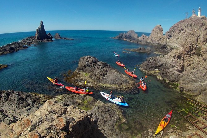 Cabo de Gata Active. Guided kayak and snorkel route through coves of the Natural Park - Paddling through Cabo de Gata-Níjar Natural Park
