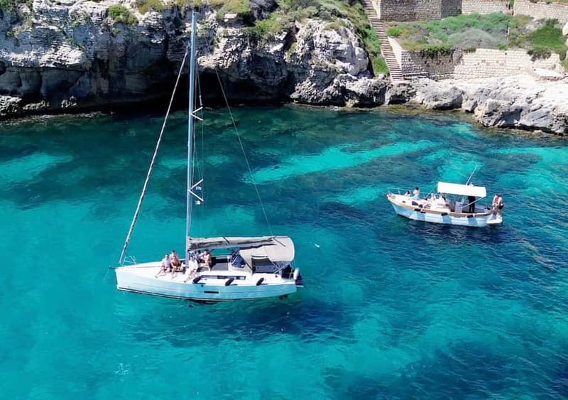 Cagliari: Catamaran Tour, Swimming, Snorkeling, & Prosecco - Cala Mosca: your first chance to swim