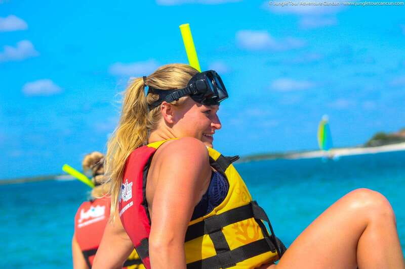 Cancun: Jungle Tour Adventure with Speedboat and Snorkeling - Salbutes and flavored water before the lagoon
