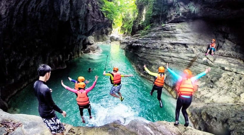 Cebu: Moalboal Sardines & Turtle Snorkeling and Canyoneering - Lunch in Badian resets the day