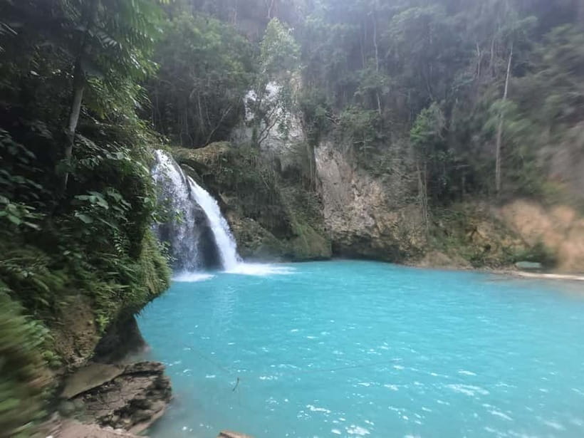 Cebu: Whale Sharks, Kawasan Falls, & Sardines Run Snorkeling - Kawasan Falls: turquoise water after the road