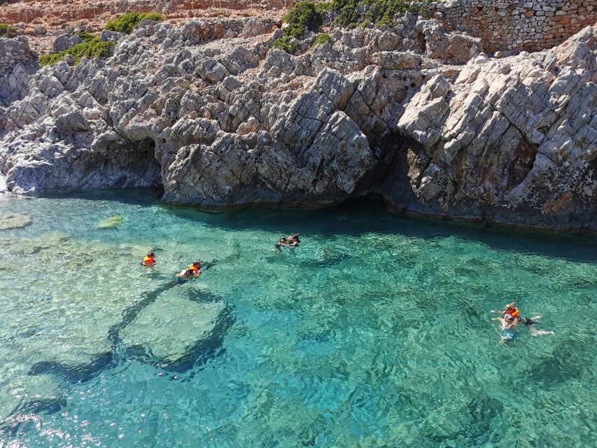 Chania: Menies Beach & Chironisia Bay Cruise with Snorkeling - Life onboard: space, gear, and refreshments