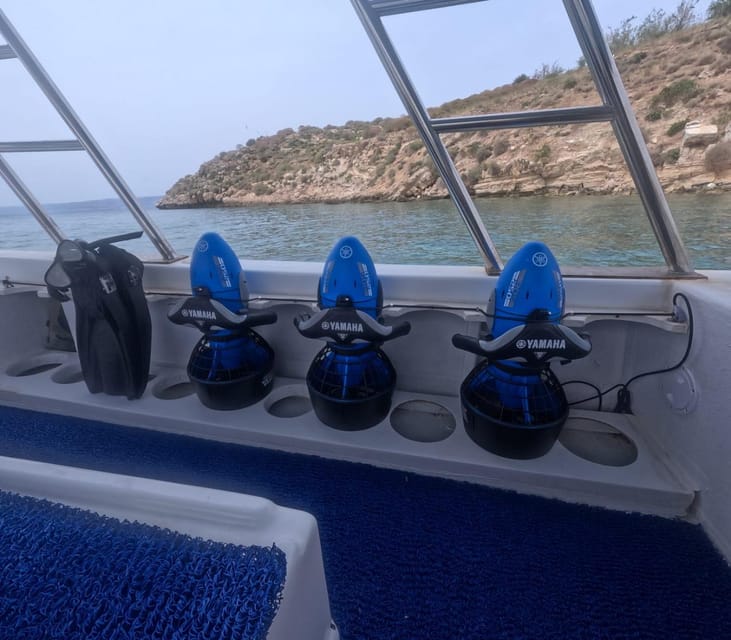 Chania: Sea Scooter Snorkeling boat tour - Cruising out toward Souda Bay