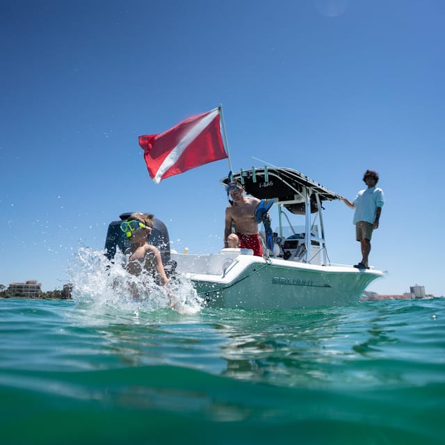 Destin: Snorkeling, Dolphins, and Crab Island - The boat ride from 100 Old Ferry Road