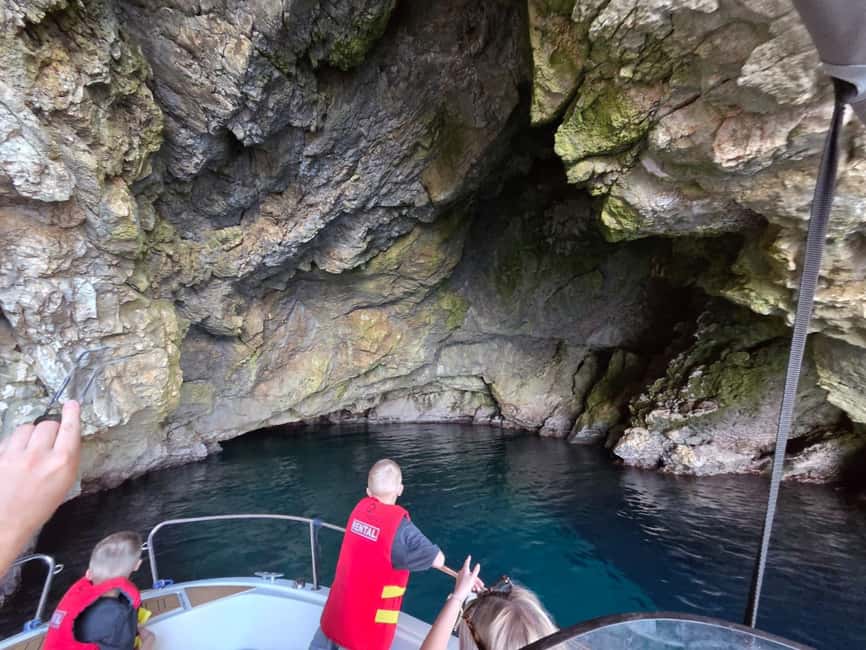 Dubrovnik (Marina Frapa): 7 Caves Tour (4h) + Drinks&Snorkel - Bat Cave, Bezdanj Caves, and Spilja Cave