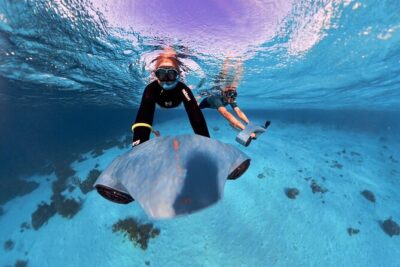E-Snorkeling tour in Bonaire with easy Sea Scooters