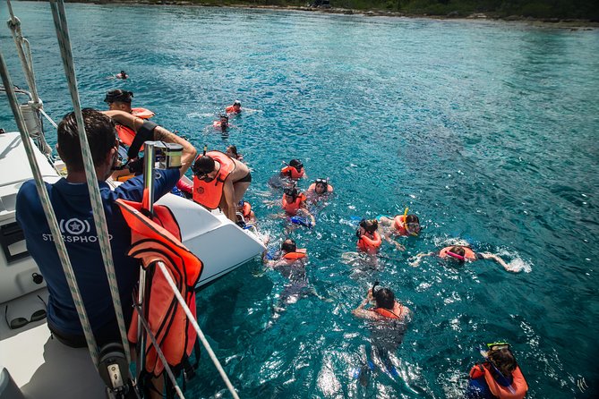 El Cielo Cozumel Snorkel tour by Catamaran - The catamaran, crew, and mood on board