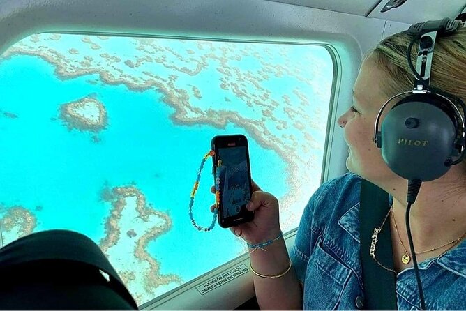 Fly Raft Package: Whitehaven Beach, Snorkel and Scenic Flight - Seeing Heart Reef from a Fixed-Wing Aircraft