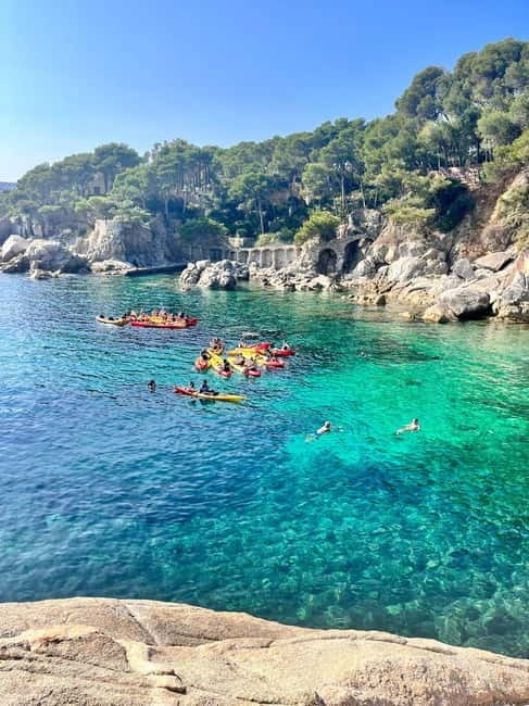 From Barcelona: Costa Brava Kayak & Snorkel Tour with Picnic - Picnic time near S’Agaró