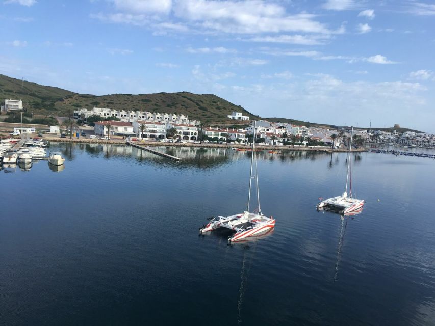 From Fornells: Half-Day Menorca Catamaran Trip w/ Snorkeling - A small group makes a difference