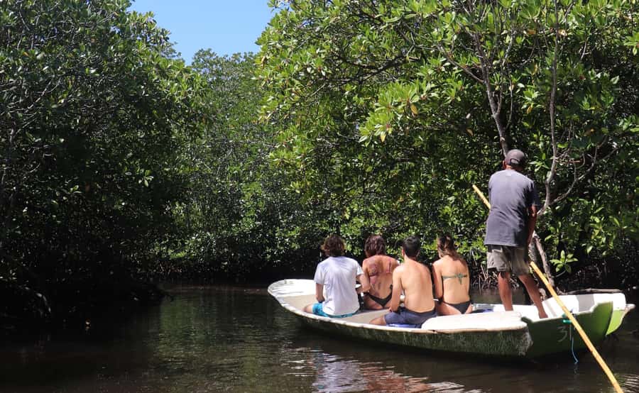 From Lembongan: Snorkeling 3 Spots, Mangrove and Land Tour - The boat ride to three Nusa Penida sites