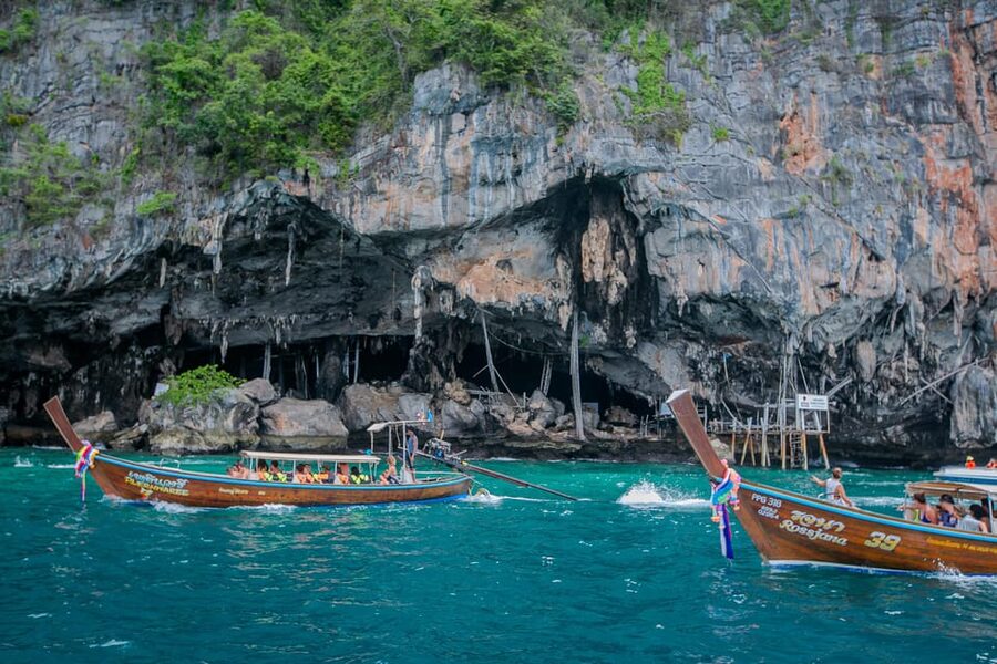 From Phi Phi: Full Day Longtail Tour Maya Bay & Snorkeling - Maya Bay is famous for good reason, but expect crowds