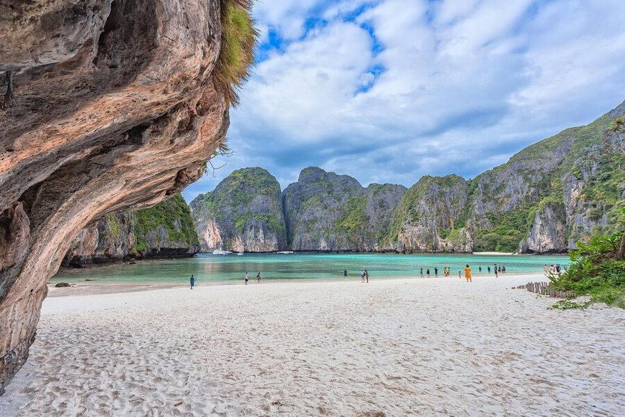 From Phi Phi: Full Day Snorkeling Trip by Longtail Boat - Monkey Beach brings the first wildlife stop