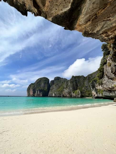 From Phi Phi: Maya Bay HalfDay Longtail Boat with Snorkeling - Pileh Lagoon gives you the main water break