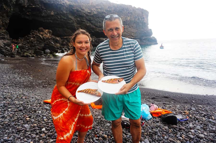 From Praia: Boat Trip, Snorkeling, Cave & BBQ on the Beach - Who should book this Santiago excursion