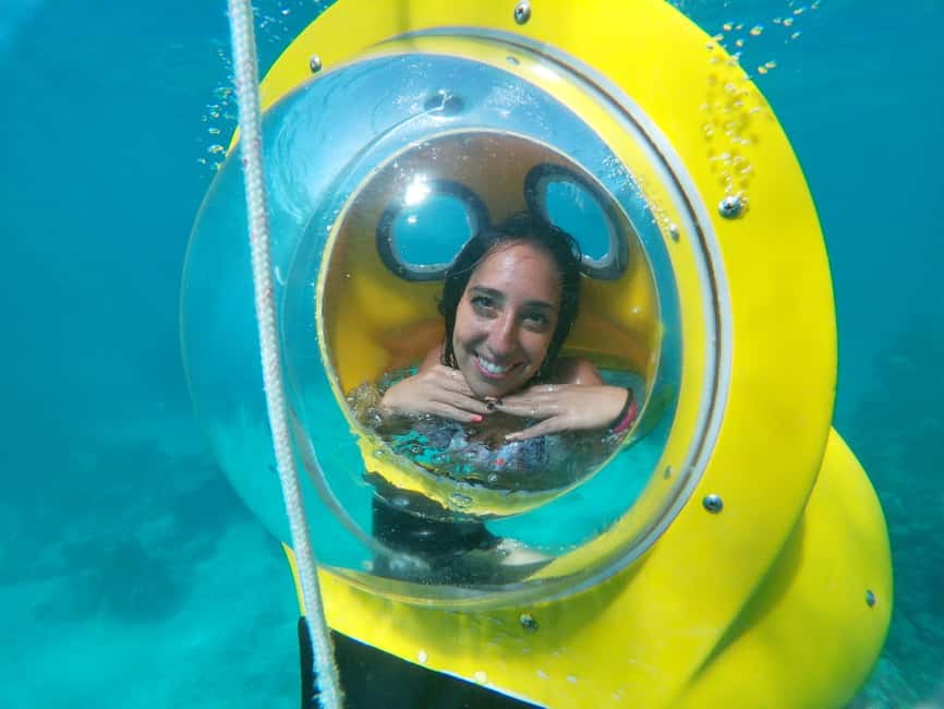 From Punta Cana: ScubaDoo, Snorkel & Glass Bottom Boat Tour - Snorkeling at El Niño beside the platform