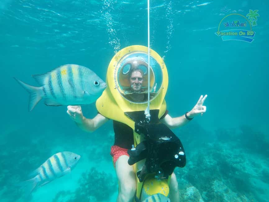 From Punta Cana: ScubaDoo, Snorkel & Glass Bottom Boat Tour - The Panoramic One glass-bottom boat