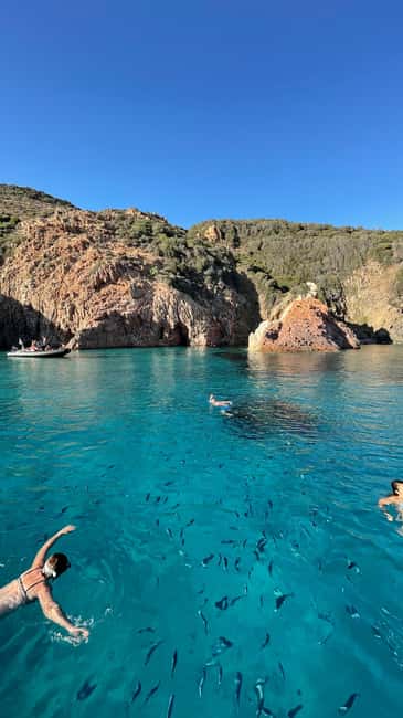 From Sagone/Cargèse: Piana Sea Caves & Snorkeling Boat Tour - From Omigna Tower to the Calanques of Piana