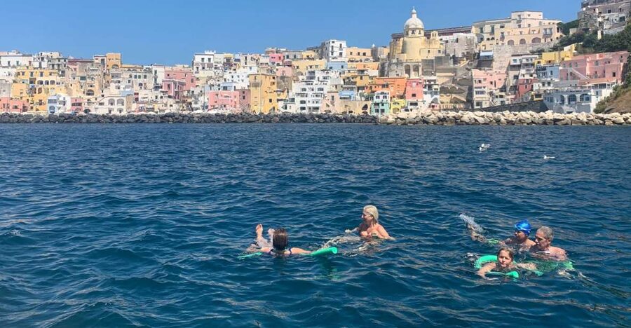 From Sorrento: Ischia and Procida Boat Tour with Snorkeling - Swimming and snorkeling at La Corricella