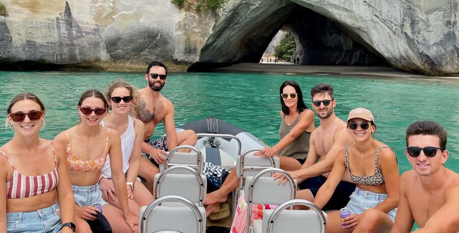 From Whitianga: Cathedral Cove Cruise with Snorkeling - Cathedral Cove from the water