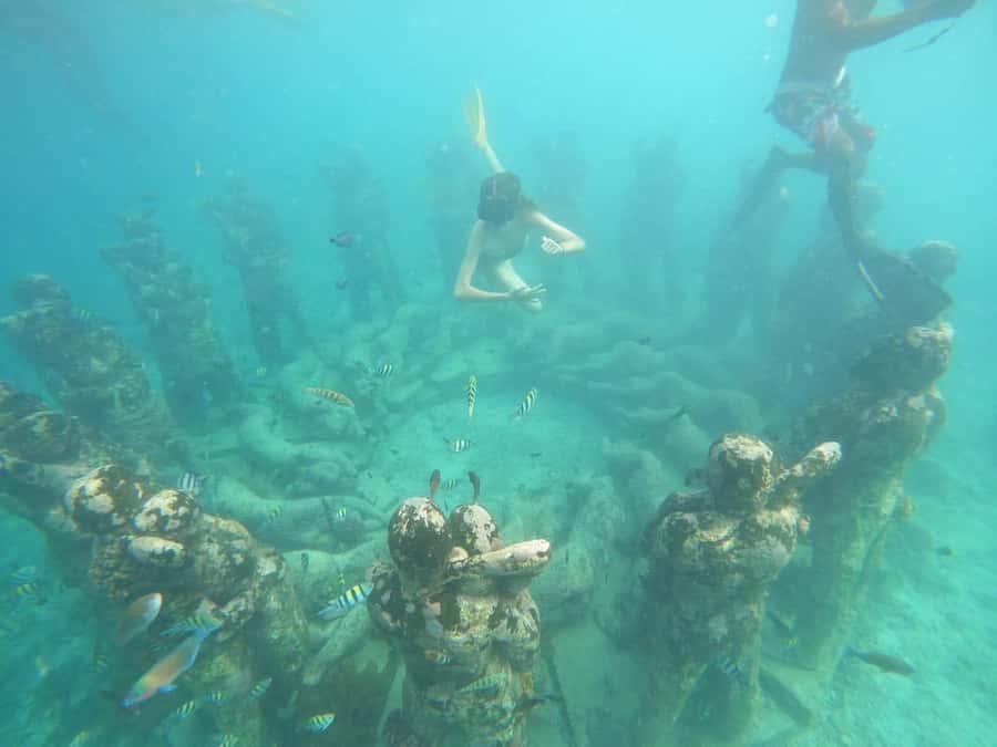 Gili T Island: Gili Snorkeling Day Trip Swim With Turtles - Three stops for turtles, coral, fish, and sculpture