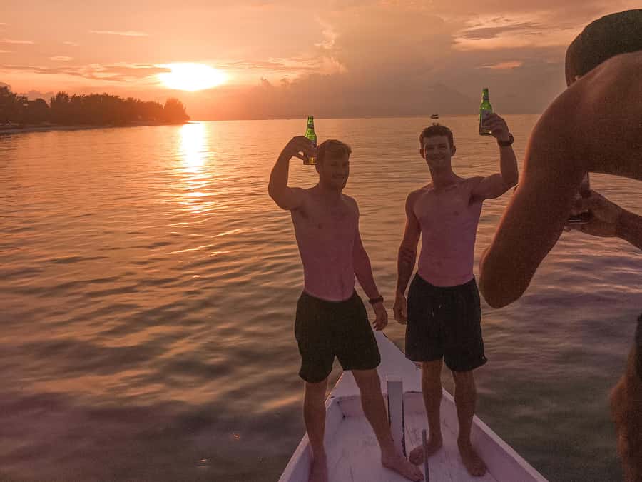 Gili Trawangan: Gili Islands Sunset Boat Tour and Snorkeling - Third stop: fish, coral, and open water