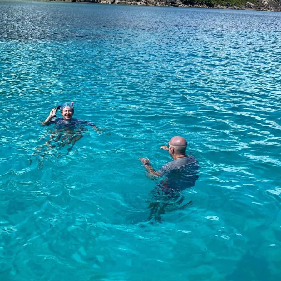 Glassbottom boat & Crystalkayak SteAnneMarinePark Snorkeling - Fish feeding and the first look below the boat
