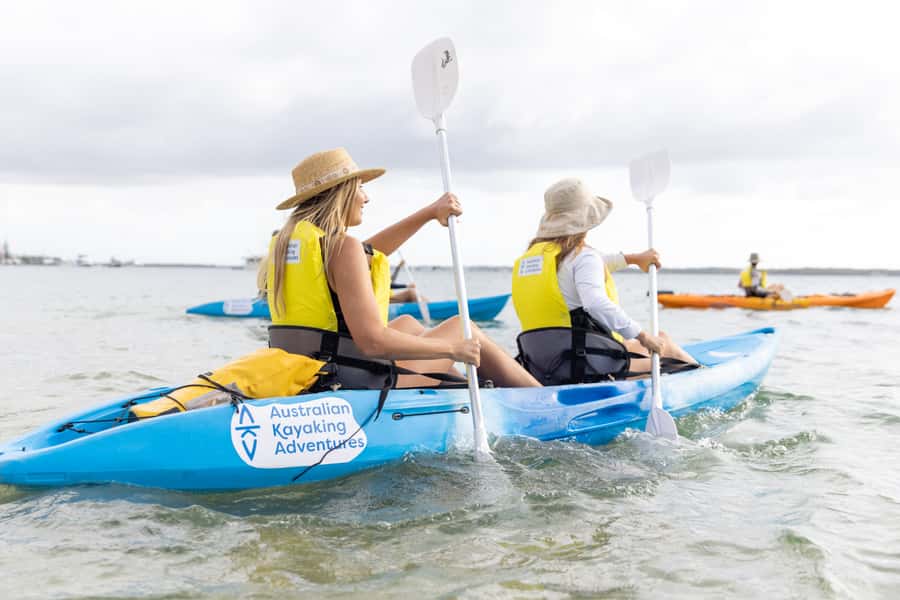 Gold Coast: Kayaking and Snorkeling Guided Tour - Reaching Wavebreak Island by kayak