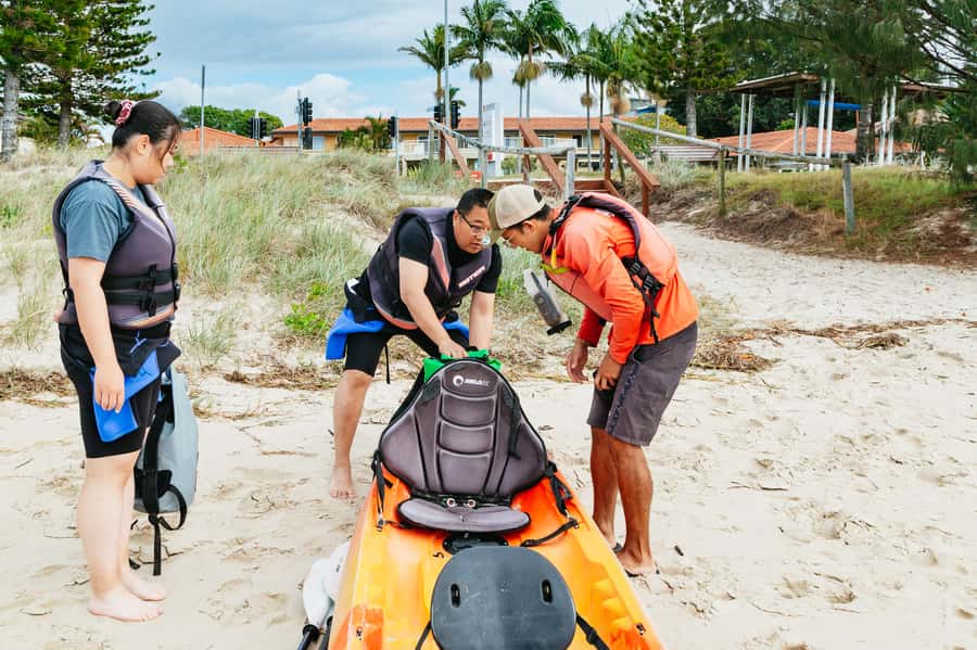 Gold Coast: Wave Break Island Kayaking & Snorkeling tour - Snacks, skyline views, and a useful pause