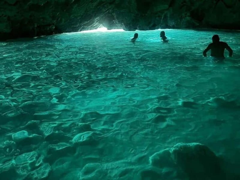 Grama Bay & Blue Cave: Snorkeling & Secret Beaches in Vlore - The blue light at Dafina and the early coves