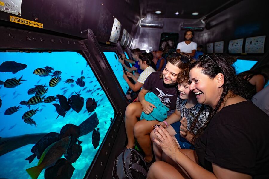 Hurghada: Panoramic Semi-Submarine Cruise with Snorkeling - The floating station and your time in the water