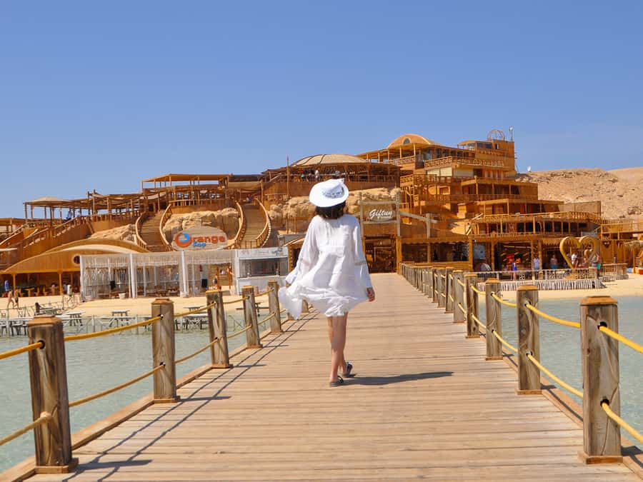 Hurghada: Premium Orange Island Cruise with Lunch & Transfer - Orange Bay gives you two hours of sand and shallow water