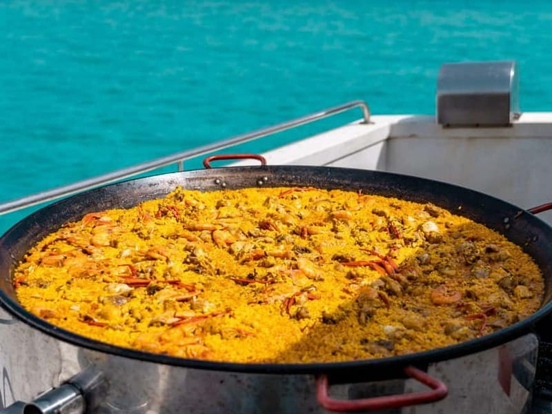 Ibiza: Formentera Full-Day Boat Tour with Lunch & Snorkeling - Paella cooked right in front of you