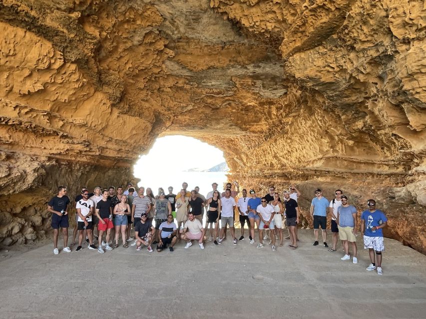 Ibiza Safari Private – Hidden Beaches, Caves & Snorkeling - Sa Caleta, where red cliffs meet Phoenician Ibiza