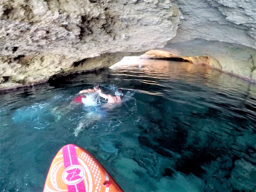 Ibiza: Sea Caves & Coves Snorkeling Paddle Boarding Tour - The Amazonia boat, music, and deck space