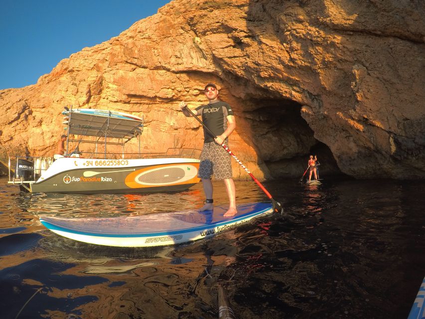 Ibiza: SUP & Snorkel Boat Tour with Caves, Drinks & Photos - Key points to know before booking