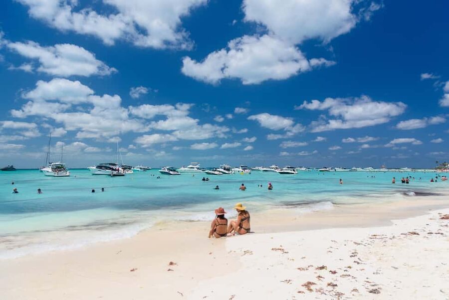 Isla Mujeres: Catamaran Ride with Open Bar, Snorkeling, and Lunch - Leaving Cancun by catamaran
