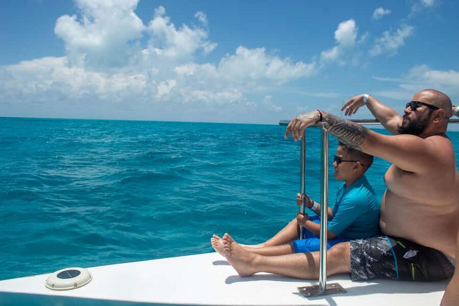Isla Mujeres Catamaran, Snorkel & Buffet Lunch - The catamaran ride across the Caribbean