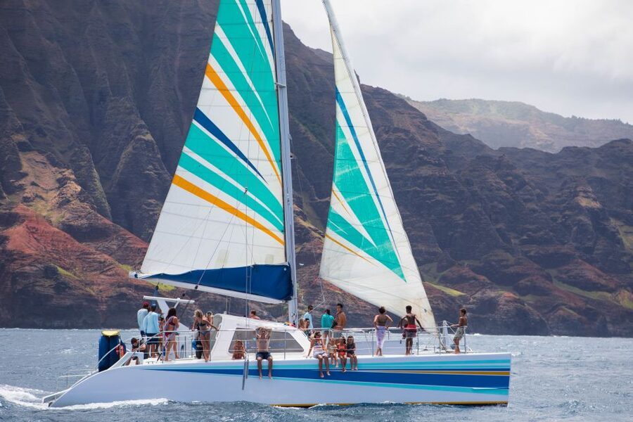 Kauai: Napali Coast Sail & Snorkel Tour from Port Allen - Leaving Port Allen and settling into the ride